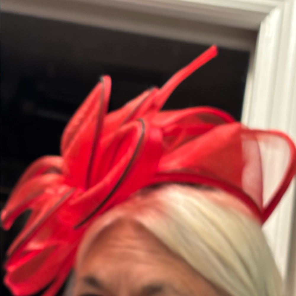 Elegant Red Fascinator